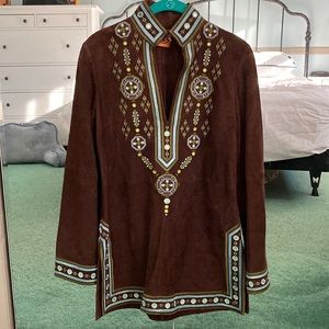 Tory Burch suede tunic NWOT size small